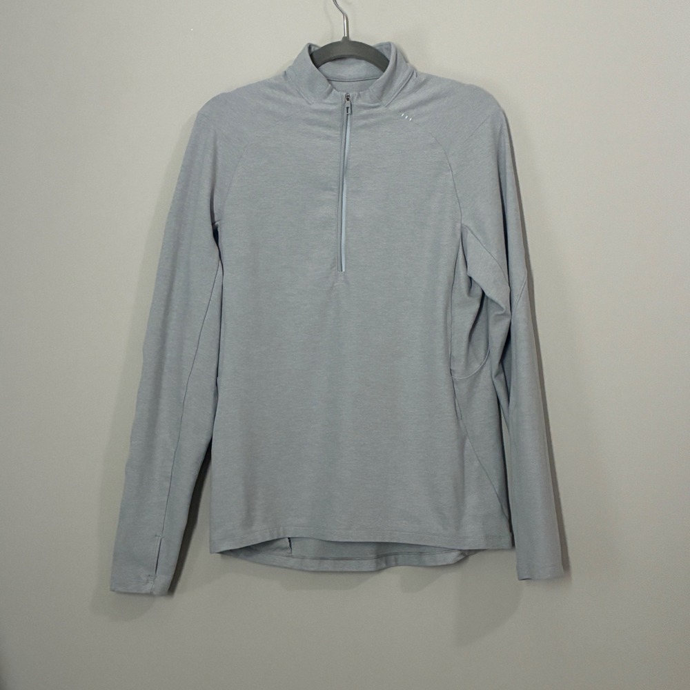 Lululemon Surge Warm 1/2 Zip Mens Medium Gray Pullover Running Shirt